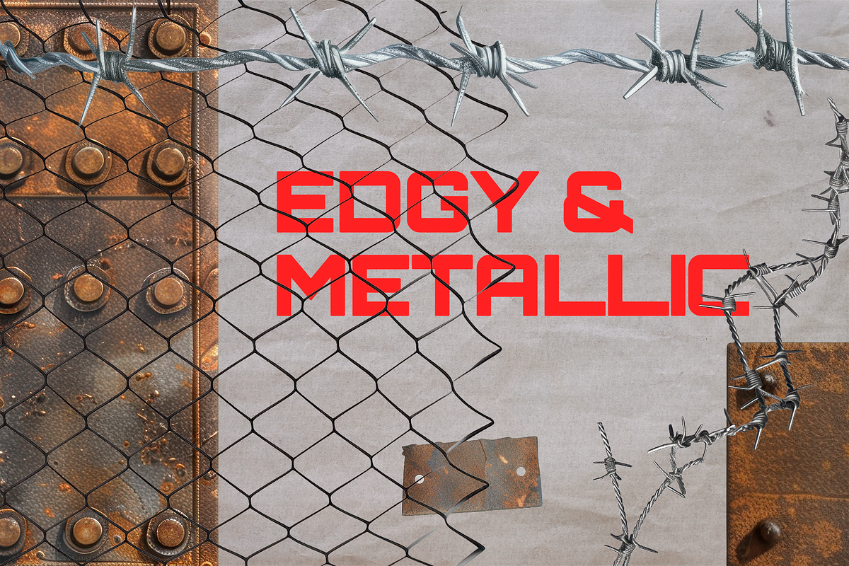 METALLIC GRUNGE ELEMENTS, an Object Graphic by BeNone Designs (Photo 5 of 5)