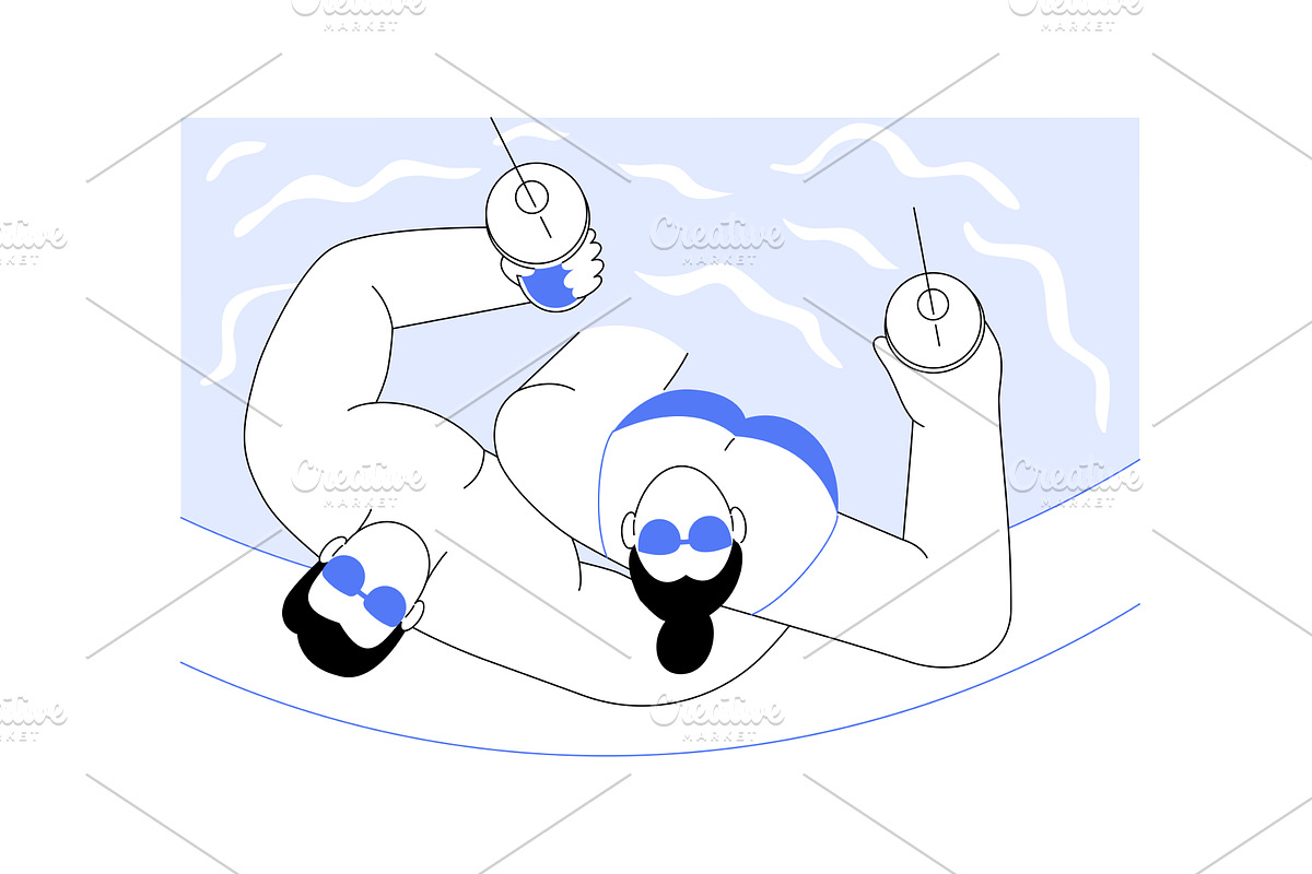 Pool time isolated cartoon vector, a Person Illustration by Visual Generation
