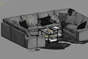 U-shaped sofa 3d model, a Furniture 3D Model by 3dmitruk (Thumbnail 11 of 11)