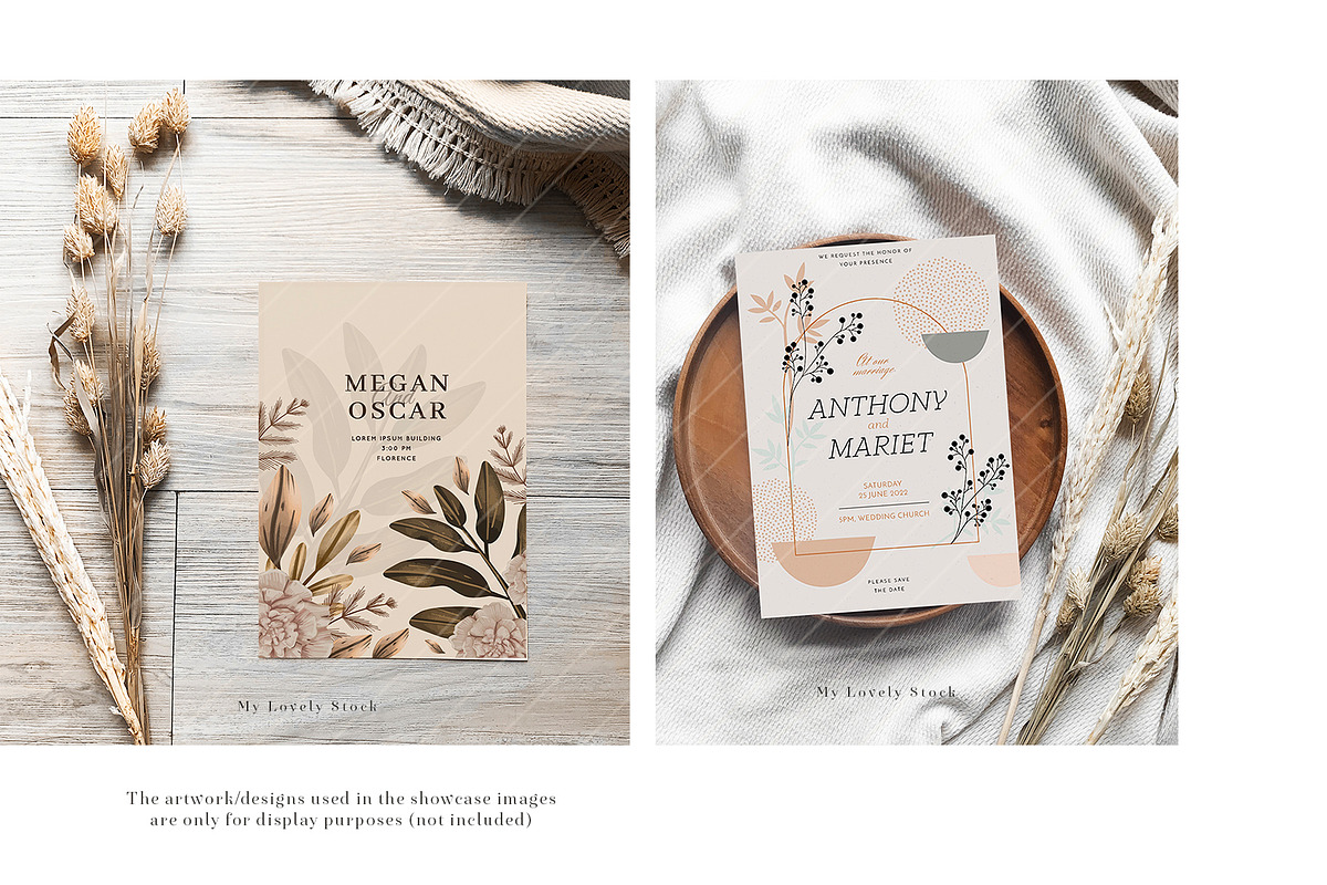 Boho Invitation Mock up Bundles, an Invitation Template by My Lovely Stock (Photo 3 of 4)