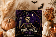 Skeleton Halloween Party Invitation, an Invitation Template by Arslan (Thumbnail 2 of 5)