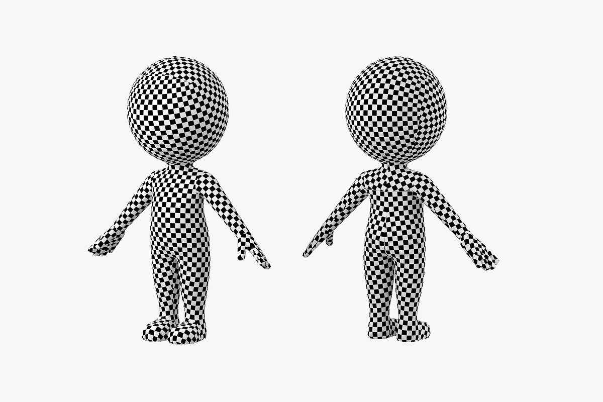 Cute Stickman In A-Pose CAT Rig, a Characters & Person 3D Model by VK Studio (Photo 17 of 19)