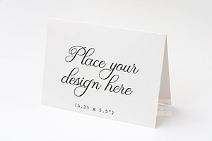 A2 Greeting card mockup invitation, a Cups & Container Mockup by Leo Flo Mockups