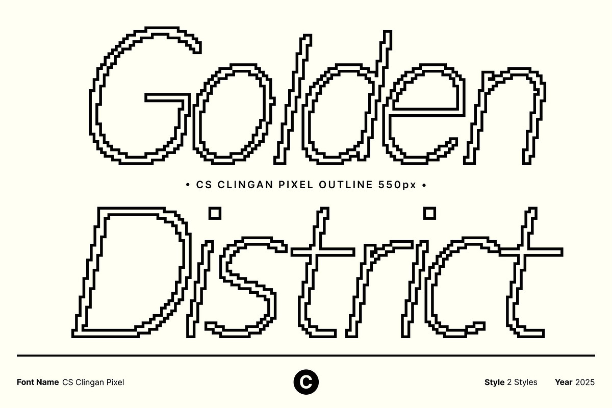CS Clingan Pixel, a Sans Serif Font by Craft Supply Co. (Photo 2 of 8)