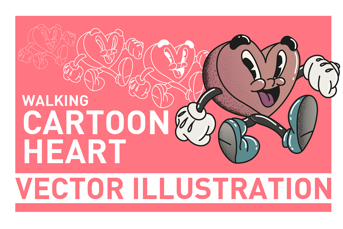 Cartoon Valentines Heart, an Illustration by Inkwell Supply Co (Photo 1 of 10)