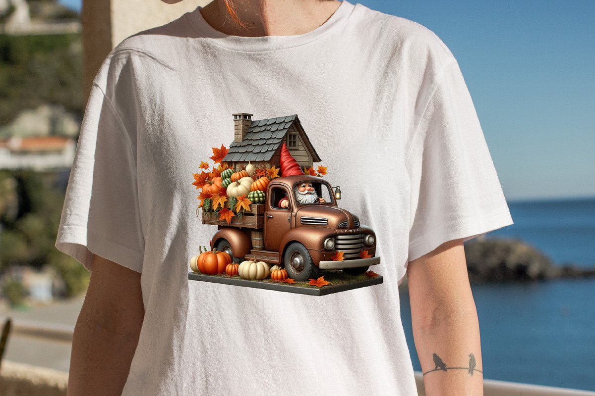 Fall Gnome Truck Sublimation Clipart, an Illustration by SVGArt (Photo 5 of 8)