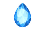 Blue teardrop gemstone icon, an Object Illustration by Things for designers (Thumbnail 1 of 3)