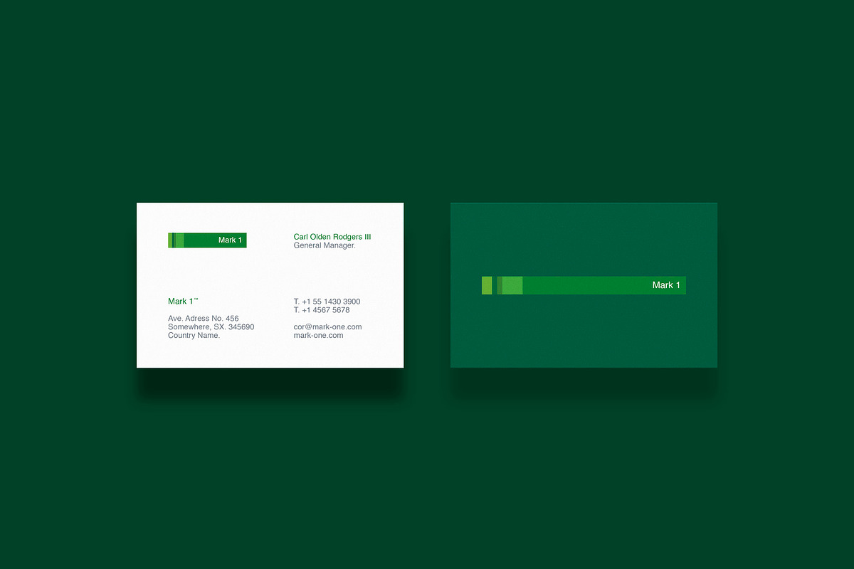 Business cards template: Mark 1, a Business Card Template by Srg® (Photo 1 of 4)