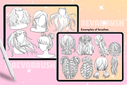 Procreate Anime Hair Manga brushes, a Brush Add-On by Revabrush (Thumbnail 2 of 5)
