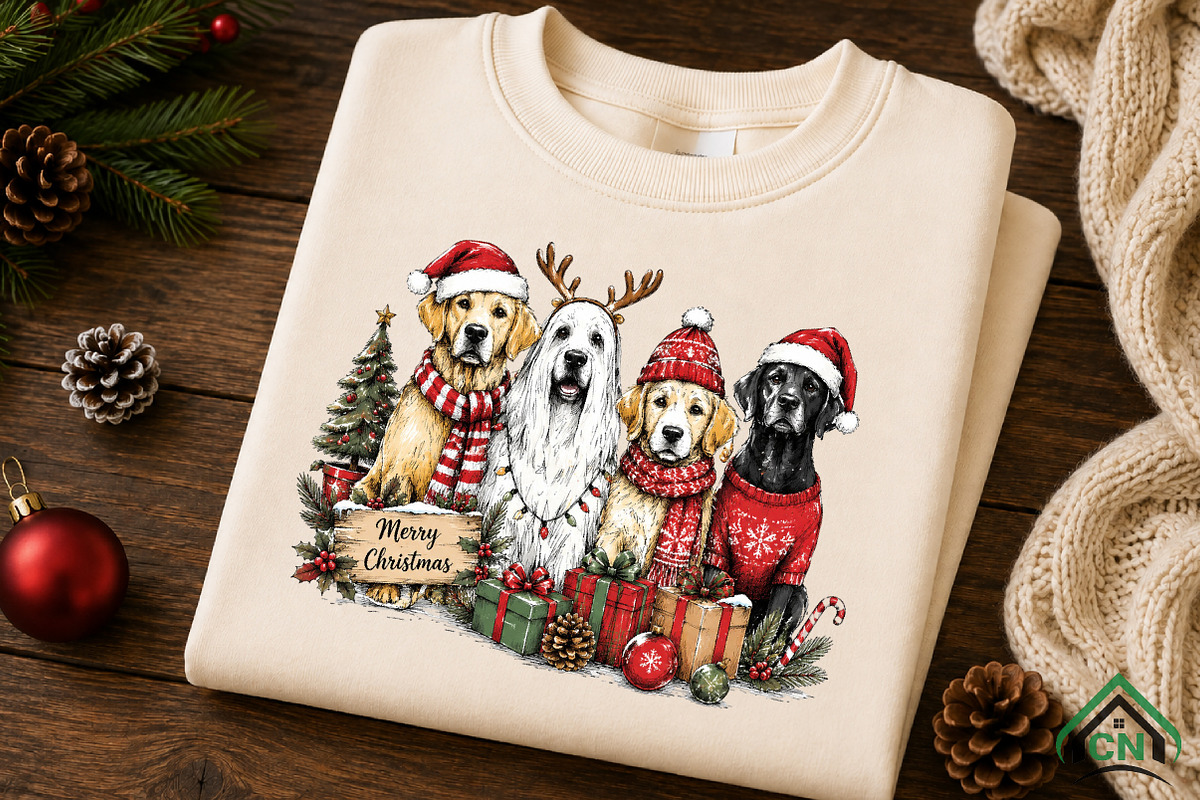 Christmas Dogs PNG – Holiday PNG, a Seasonal Illustration by Craft Nest (Photo 6 of 6)