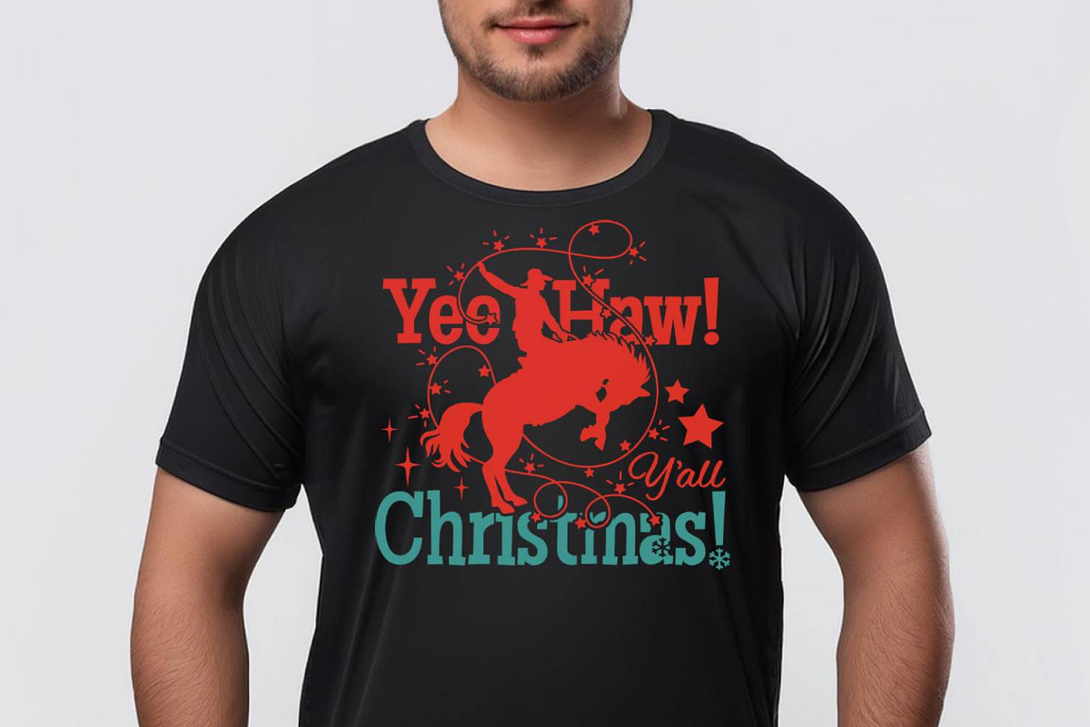 Yee Haw Y’all Christmas Cowboy SVG, a Graphic by TanchaArt (Photo 5 of 11)