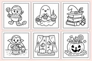 Bold Easy Cozy Halloween Coloring, a Seasonal Illustration by Coco Bloom (Thumbnail 2 of 3)