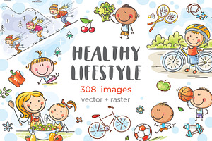 Kids and families doing sports