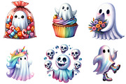 Funny Halloween Ghost Iridescent, an Illustration by DreamArtGraphic (Thumbnail 2 of 6)
