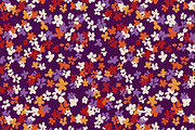 Autumn flowers. 4 simple patterns., a Pattern Graphic by GALAKAM (Thumbnail 4 of 6)