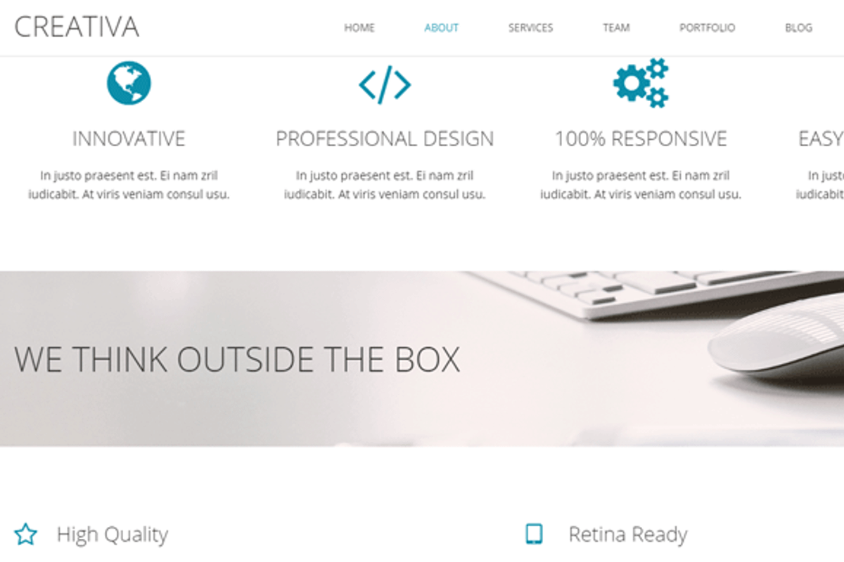 CREATIVA - One Page Parallax Theme, a WordPress Template by CodeLogic (Photo 2 of 4)