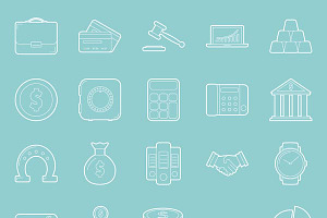 Business icons set