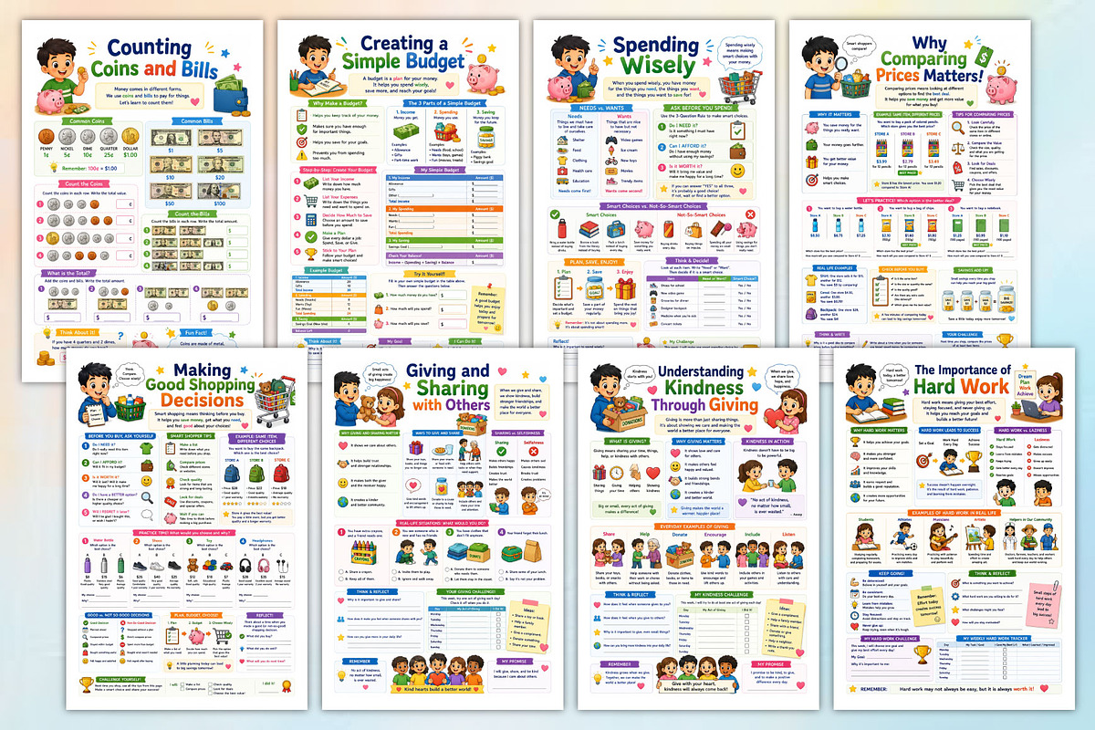 Money Skills for Young Minds, a Stationery Template by Designmela01 (Photo 2 of 4)
