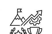 34 Business Growth Planning Icons, an Outline Icon by adenpinkstore (Thumbnail 3 of 11)