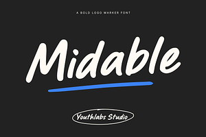 Midable - Bold Logo Marker Font, a Handwritten Font by Youthlabs Studio