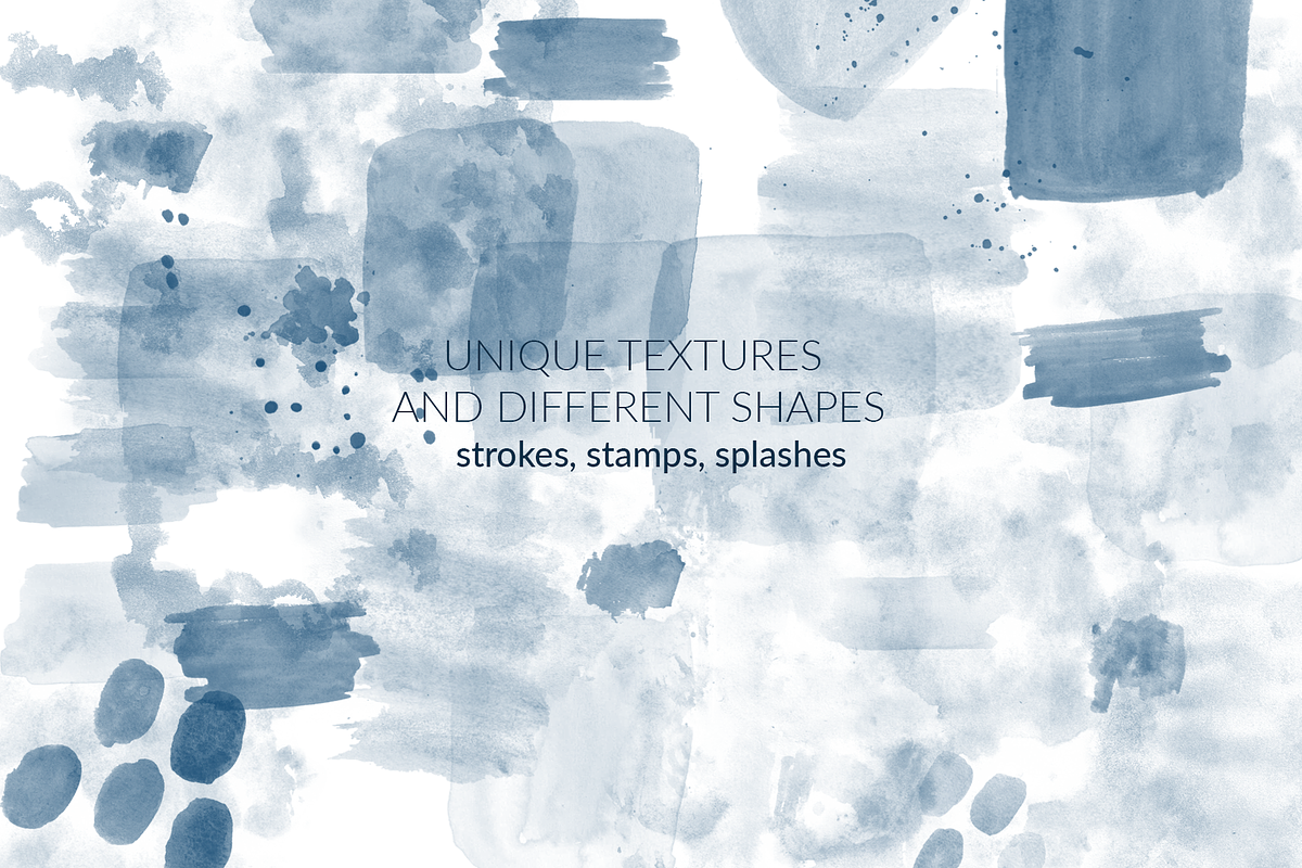 Abstract watercolor Photoshop shapes, a Shape Add-On by Let's Art (Photo 2 of 8)