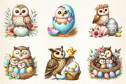 Easter Owl Sublimation Clipart, an Illustration by DreamArtGraphic (Thumbnail 3 of 4)
