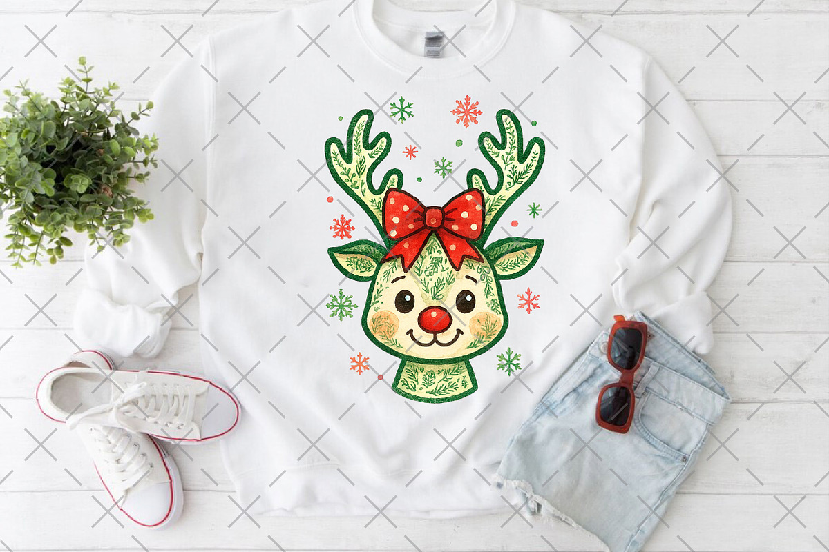 Coquette Green Millennial Christmas, an Illustration by Craft Nest (Photo 4 of 6)