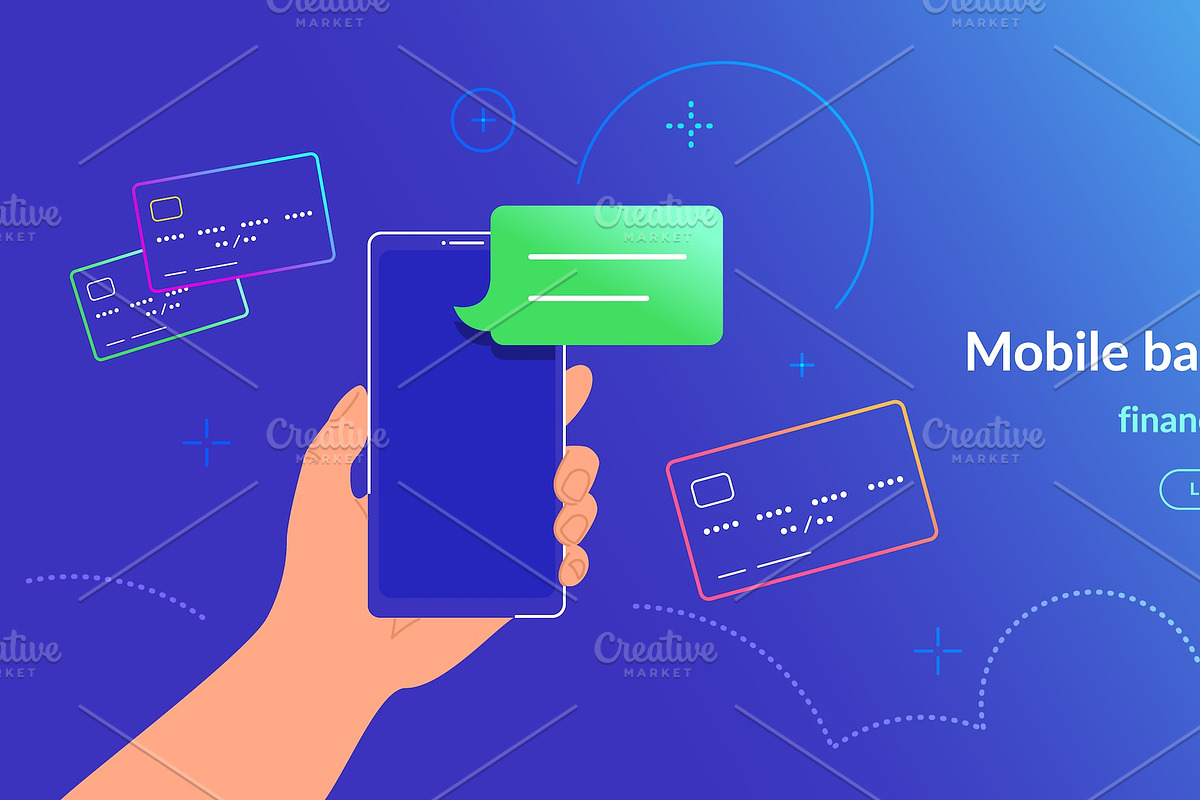Mobile banking financial app, a Finance Illustration by Julia Tim (Photo 2 of 5)