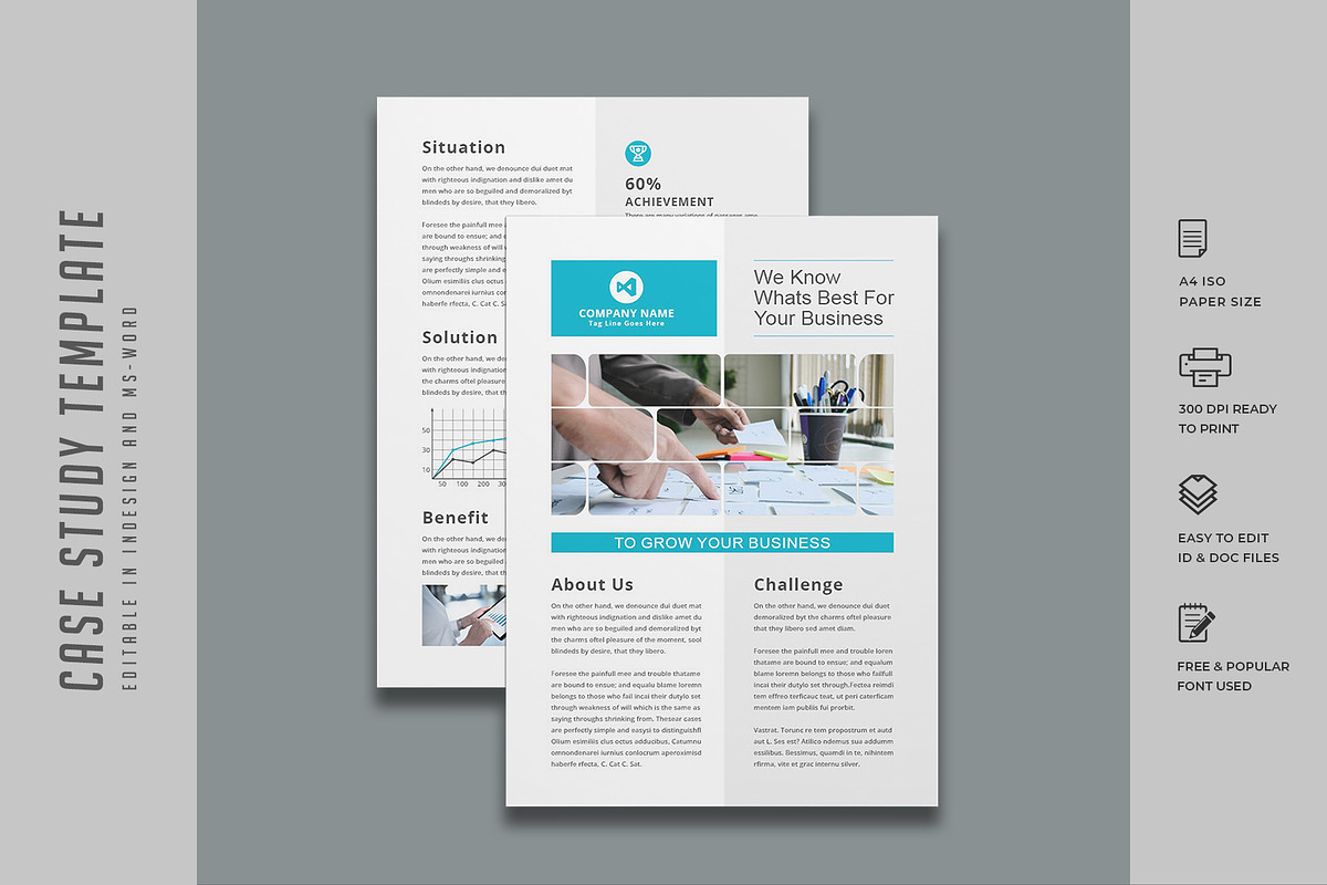 534. Case Study Template, a Stationery Template by CreativeRezwan (Photo 3 of 3)
