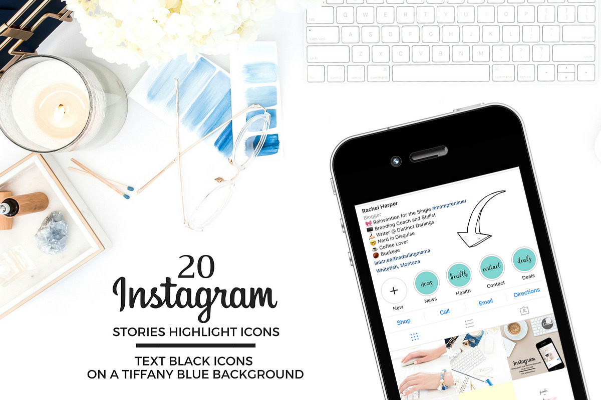 TEXT Theme Instagram Icons, a Social Media Template by Rachel Harper Designs (Photo 1 of 8)