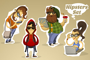 Hipsters Nerds Set