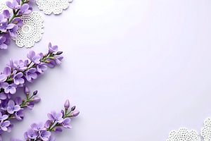 Soft Lavender and Lace Floral Patter, a Photo by LOGOCREATIVE