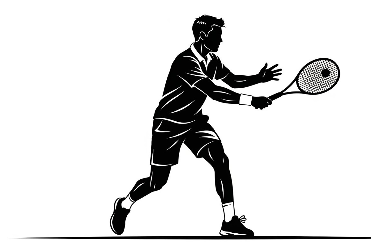 A dynamic Tennis Player Silhouettes, an Illustration by Amazin_art (Photo 12 of 31)