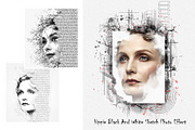 Hippie Sketch Photo Effect Template, an Action Add-On by Photoshop Action (Thumbnail 1 of 13)