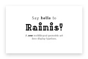 Rainis, a Font by Andrejs Kirma (Thumbnail 1 of 7)