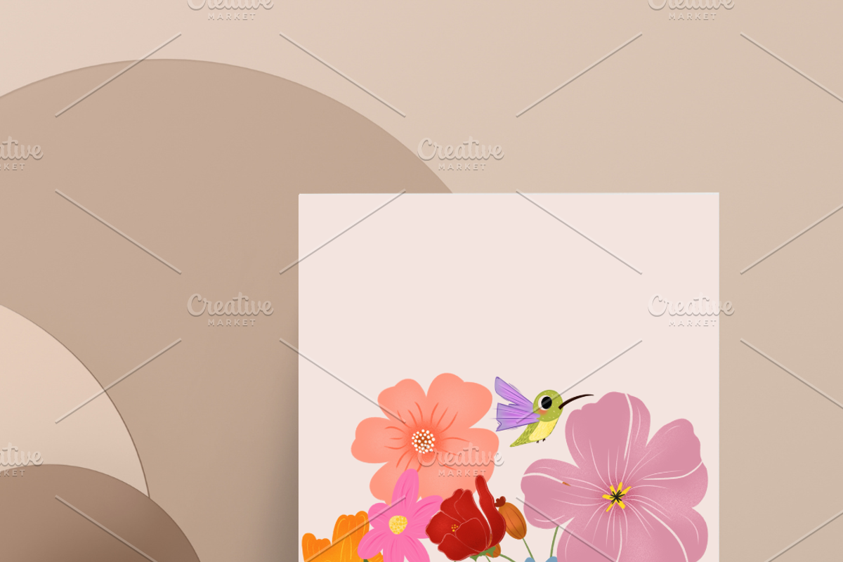Spring Garden Digital Poster A4, a Decorative Illustration by Oleksandra Illustrates (Photo 6 of 8)