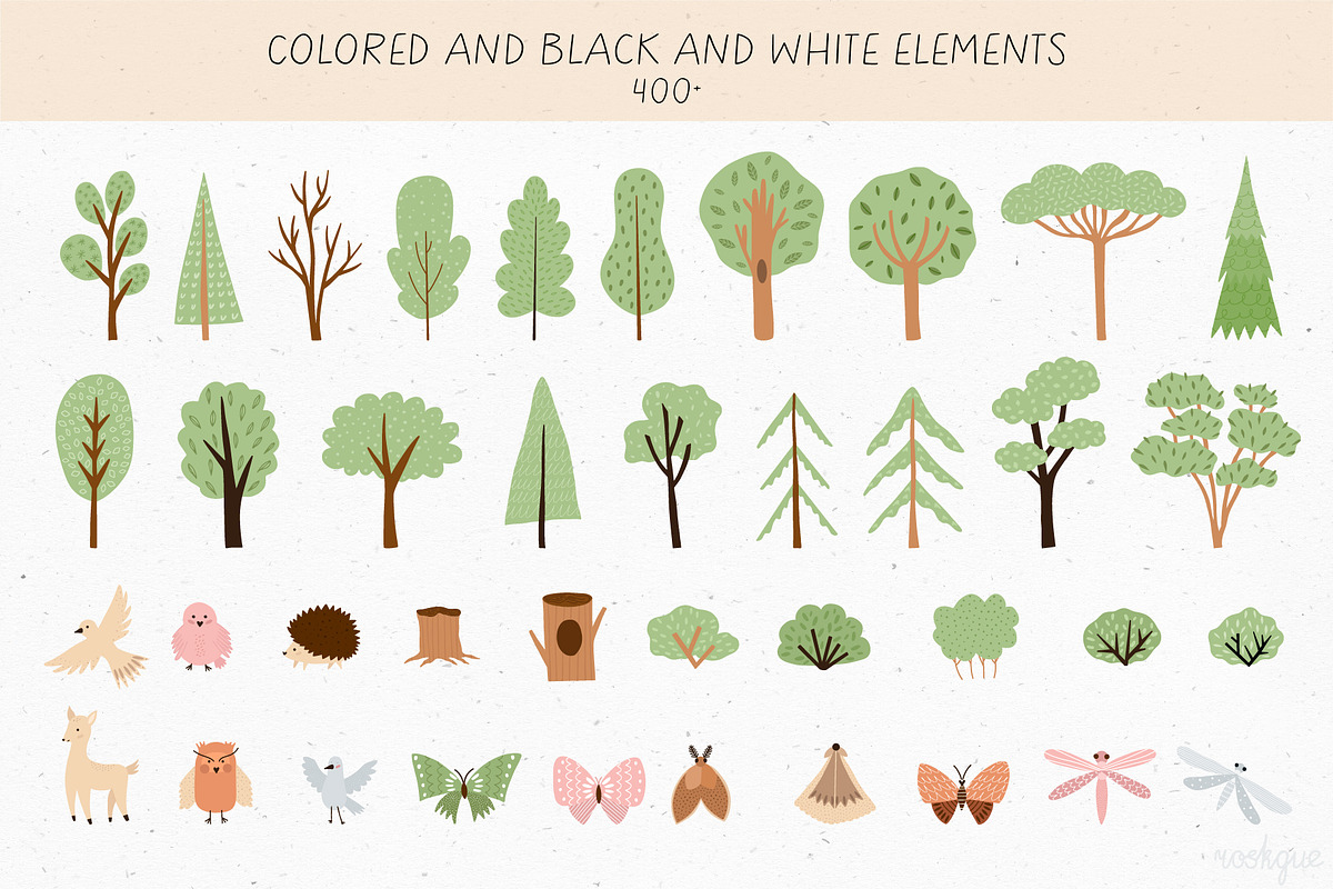 Woodland - cute collection, an Animal Illustration by roskque (Photo 2 of 11)
