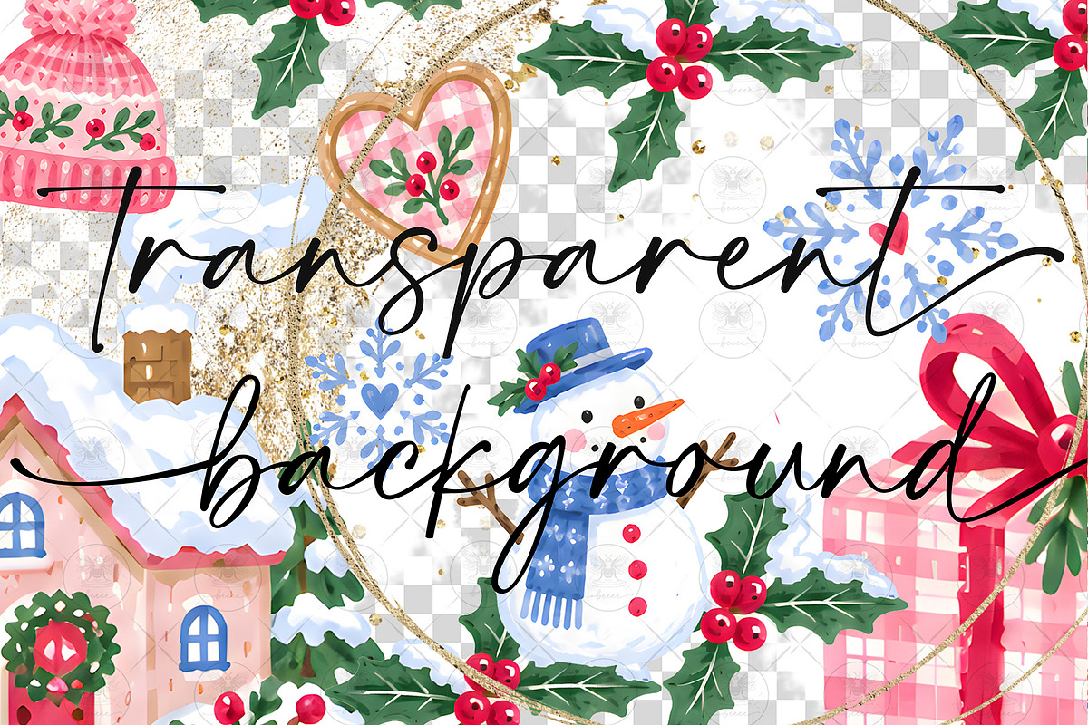 Cozy Winter Christmas Clipart, a Decorative Illustration by BigCakeBee (Photo 2 of 3)