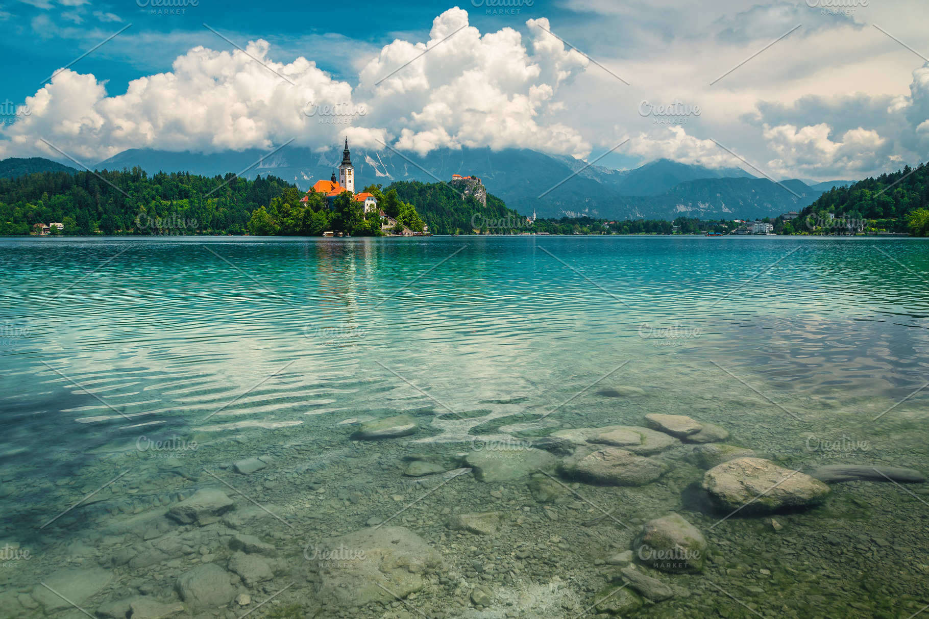 Travel location with clean lake, a Nature Photo by Alpine Dreams