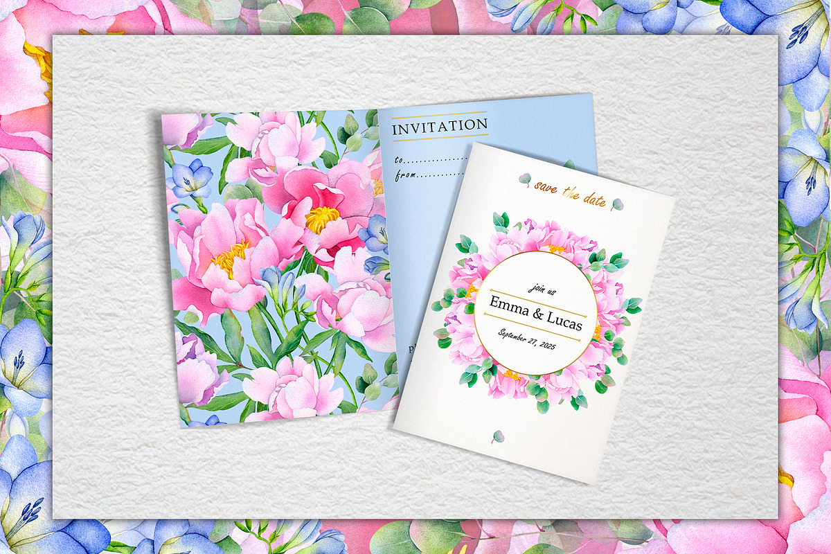 Watercolor Flower Garden Collection, an Illustration by SunnJaneArt (Photo 14 of 14)