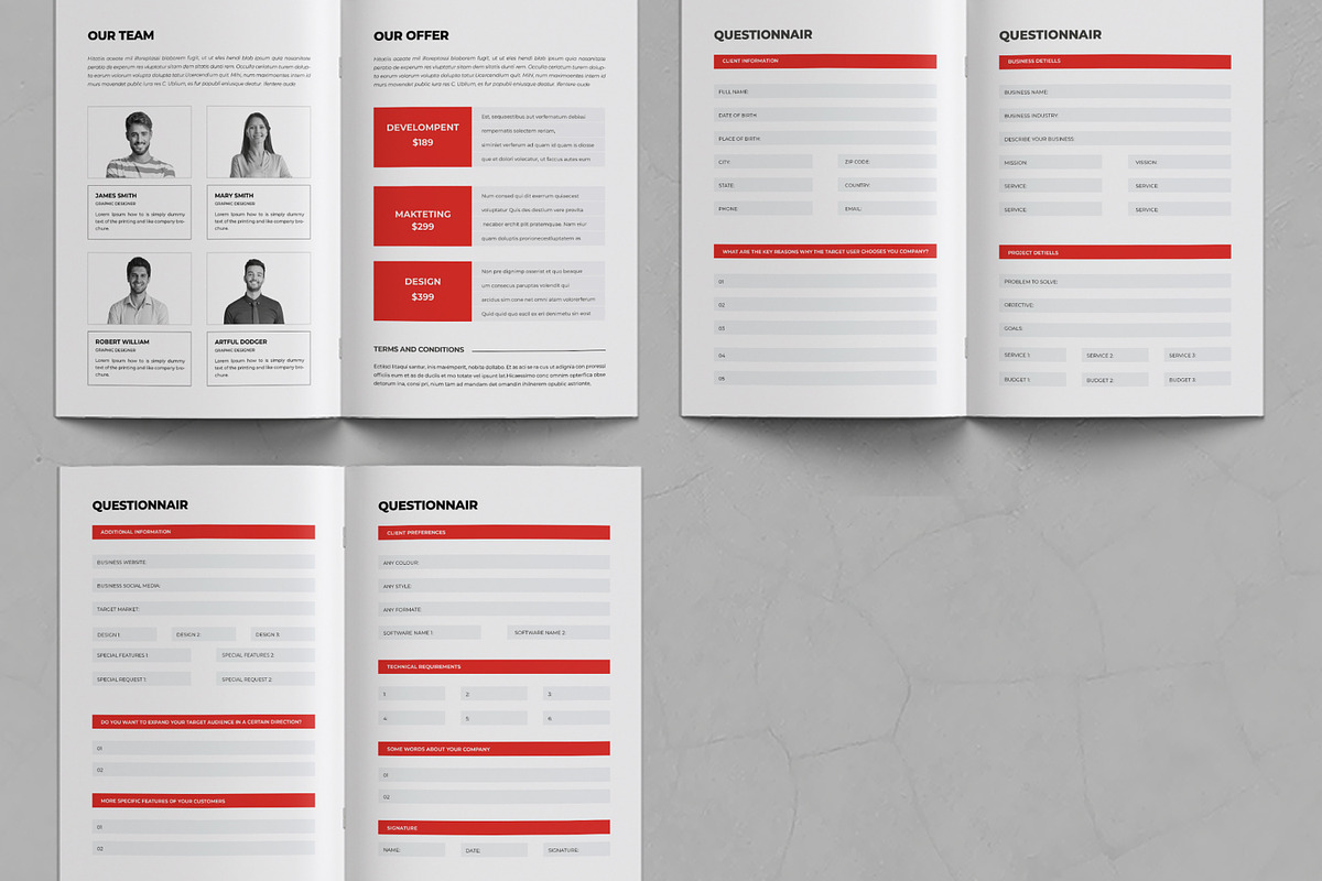 Client Questionnaire Brochure, a Brochure Template by ContestDesign (Photo 3 of 3)