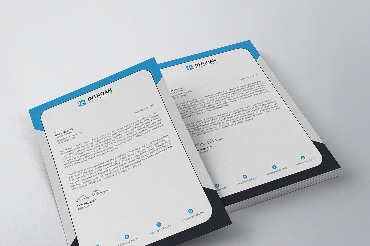 Creative Letterhead Template, a Templates & Theme by HueNestify