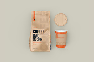 Coffee Pouches Mockups. 11 PSD