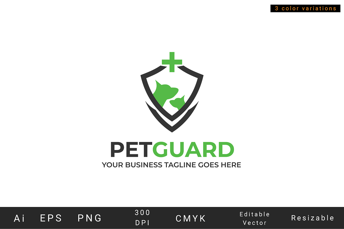 Pet guard logo/dog clinic, a Branding & Logo Template by kamalrawat_gd (Photo 1 of 7)