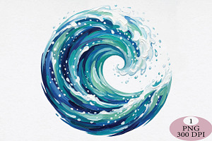 Ocean Wave Splash PNG, an Illustration by Daily.Designs