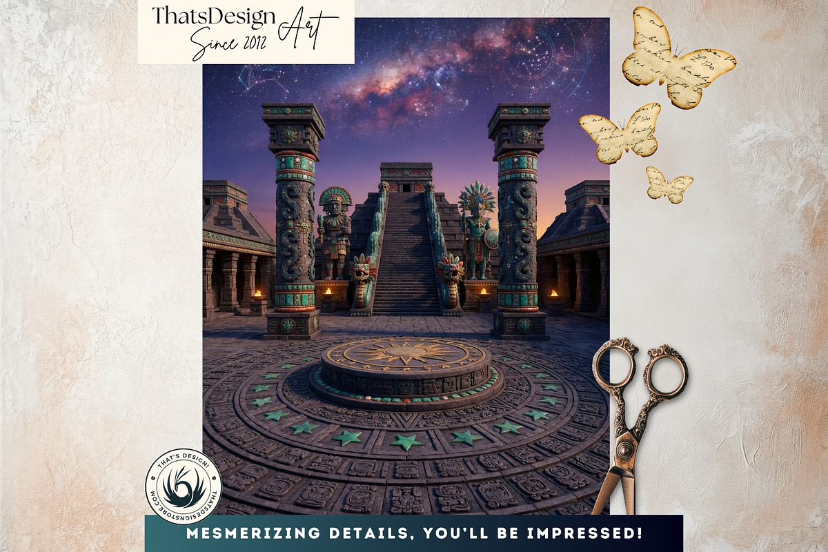 Aztec Backdrops Mythology Papers, a Background Graphic by ThatsDesignArt (Photo 13 of 14)