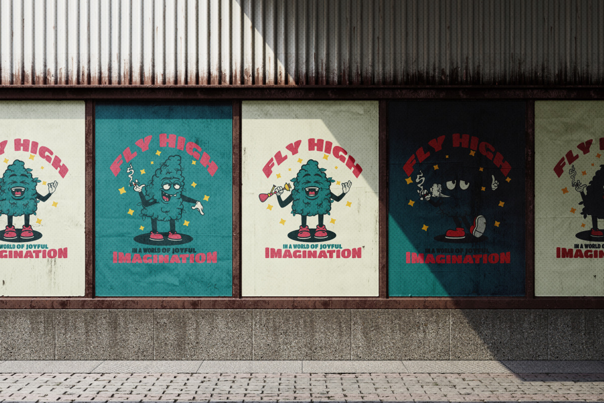 Retro Cannabis Illustration, an Object Illustration by Decoconio Design (Photo 7 of 7)