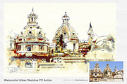 Watercolor Urban Sketcher PS Action, an Action Add-On by SlideSalad (Thumbnail 7 of 21)