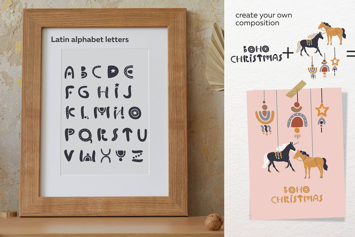 Boho Christmas horses and unicorns, an Object Graphic by yttadesign (Photo 13 of 15)