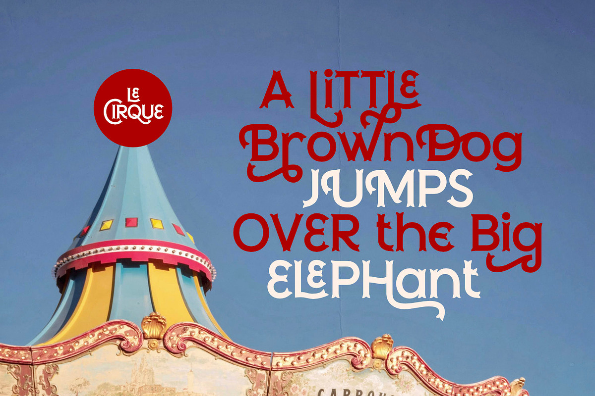 Le Cirque - Parade Type, a Font by ikiiko (Photo 3 of 7)